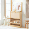 SoBuy FSR160-N Armoire à Chaussures 2 Abattants, Rangement pour Entrée Couloir – Naturel