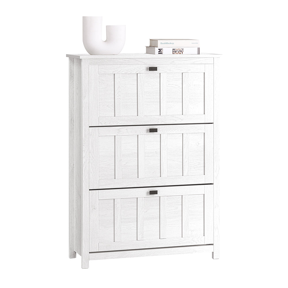 SoBuy FSR162-W Meuble à Chaussures Ultra-Slim Gain de Place – Idéal pour Entrée Étroite – Blanc