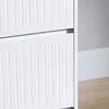 SoBuy FSR165-H-W Meuble à Chaussures à Abattants 3 Niveaux – Rangement Discret pour Entrée – 61x26x120 cm Blanc