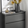 SoBuy FSR165-SCH Armoire à Chaussures avec Coussin Rembourré, Coffre de Rangement 2 Abattants pour Entrée – Noir