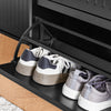 SoBuy FSR165-SCH Armoire à Chaussures avec Coussin Rembourré, Coffre de Rangement 2 Abattants pour Entrée – Noir