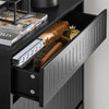 SoBuy FSR165-SCH Armoire à Chaussures avec Coussin Rembourré, Coffre de Rangement 2 Abattants pour Entrée – Noir