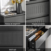 SoBuy FSR165-SCH Armoire à Chaussures avec Coussin Rembourré, Coffre de Rangement 2 Abattants pour Entrée – Noir