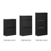 SoBuy FSR165-SCH Armoire à Chaussures avec Coussin Rembourré, Coffre de Rangement 2 Abattants pour Entrée – Noir