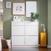 SoBuy FSR169-W Meuble à Chaussures à Abattants Ultra-Slim 19cm – Rangement Discret Gain de Place – 98x19x95 cm Blanc