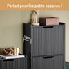 SoBuy FSR177-H-SCH Meuble à Chaussures à Abattants Ultra-Slim 19cm – Rangement Discret Gain de Place – 50x19x130 cm Blanc