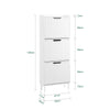 SoBuy FSR177-H-W Meuble à Chaussures à Abattants Ultra-Slim 19cm – Rangement Discret Gain de Place – 50x19x130 cm Blanc