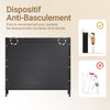 SoBuy FSR177-L-SCH Armoire à Chaussures 4 Abattants Ultra-Slim 19cm, Rangement 8-12 Paires pour Entrée – 100x19x91 cm, Noir