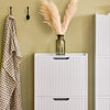SoBuy FSR177-W Armoire à Chaussures 2 Abattants Ultra-Slim 19cm, Rangement Compact pour Entrée Couloir – 50x19x90 cm, Blanc