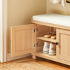SoBuy FSR188-N Banc à Chaussures Meuble Chaussure Entrée avec Rangement Fermé et Compartiments Ouverts pour Rangement Chaussure - Banc d’Entrée Confortable et Solide 104x35x47cm 225kg