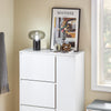 SoBuy FSR189-WN Armoire à Chaussures 3 Abattants et 1 Porte, Grande Capacité 20 Paires pour Entrée – 80x34x122 cm, Blanc et Naturel