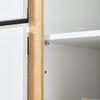 SoBuy FSR189-WN Armoire à Chaussures 3 Abattants et 1 Porte, Grande Capacité 20 Paires pour Entrée – 80x34x122 cm, Blanc et Naturel