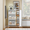 SoBuy FSR189-WN Armoire à Chaussures 3 Abattants et 1 Porte, Grande Capacité 20 Paires pour Entrée – 80x34x122 cm, Blanc et Naturel