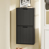 SoBuy FSR204-SCH Meuble à Chaussures Suspendu - Armoire à Chaussures, Meuble Chaussures - Installation Horizontale ou Verticale - pour Entrée, Derrière la Porte, Couloir, Noir, 50x19x100cm