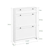 SoBuy FSR207-W Meuble à Chaussures Gain de Place Ultra-Slim 19cm – Entrée Étroite – 80x19x107 cm Blanc