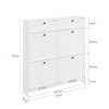 SoBuy FSR208-W Meuble à Chaussures Gain de Place Ultra-Slim 19cm – Entrée Étroite – 100x19x107 cm Blanc
