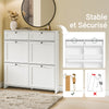 SoBuy FSR208-W Meuble à Chaussures Gain de Place Ultra-Slim 19cm – Entrée Étroite – 100x19x107 cm Blanc