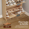 SoBuy FSR212-N Meuble à Chaussures Gain de Place – Entrée Étroite – 60x24x95 cm Naturel