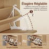 SoBuy FSR212-N Meuble à Chaussures Gain de Place – Entrée Étroite – 60x24x95 cm Naturel