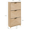 SoBuy FSR213-N Meuble à Chaussures Gain de Place – Entrée Étroite – 60x24x120 cm Naturel