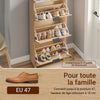 SoBuy FSR213-N Meuble à Chaussures Gain de Place – Entrée Étroite – 60x24x120 cm Naturel