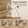 SoBuy FSR213-N Meuble à Chaussures Gain de Place – Entrée Étroite – 60x24x120 cm Naturel