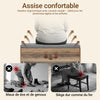 SoBuy FSR218-F Banc à Chaussures avec Coussin Amovible et 1 Abattant, Slim 24cm, 6-8 Paires Pointure 47, Charge 123 kg pour Entrée – 75x24x53 cm, Bois et Gris