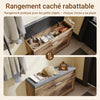 SoBuy FSR218-F Banc à Chaussures avec Coussin Amovible et 1 Abattant, Slim 24cm, 6-8 Paires Pointure 47, Charge 123 kg pour Entrée – 75x24x53 cm, Bois et Gris
