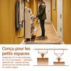 SoBuy FSR221-W Meuble Chaussures Meuble à Chaussures Extra Plat 19 cm, Rangement Jusqu’à Taille 47, avec Crochets et Étagère Ouverte pour Petit Appartement Couloir Entrée Blanc 60x19x119 cm