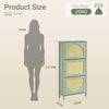SoBuy FSR222-GR Armoire à Chaussures 3 Abattants en Rotin – 12 à 18 Paires, Style Scandinave – 62×25×121 cm, Vert
