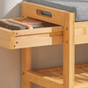 SoBuy FSR49-N Banc à Chaussures avec Étagère et Tiroirs Latéraux pour Entrée Couloir – 55x30x46 cm, Naturel