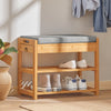 SoBuy FSR49-N Banc à Chaussures avec Étagère et Tiroirs Latéraux pour Entrée Couloir – 55x30x46 cm, Naturel