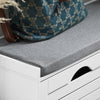 SoBuy FSR62-II-W Banc à Chaussures avec Coussin Rembourré et Rangement pour Entrée Couloir – 97x30x47 cm, Blanc