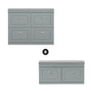 SoBuy Lot FSR64-HG + FSR79-HG – Ensemble Meubles à Chaussures Gris, Banc avec Coussin + Meuble 4 Abattants 16 Paires, Rangement Entrée 2 Pièces