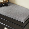 SoBuy FSR64-SCH Banc à Chaussures 2 Abattants avec Coussin Rembourré, Coffre de Rangement pour Entrée – 104x24x51 cm, Noir