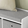 SoBuy FSR65-DG Banc à Chaussures avec Coussin Rembourré et Rangement pour Entrée Couloir – 102x32x45 cm, Gris Foncé