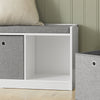SoBuy FSR65-DG Banc à Chaussures avec Coussin Rembourré et Rangement pour Entrée Couloir – 102x32x45 cm, Gris Foncé