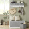SoBuy FSR65-DG Banc à Chaussures avec Coussin Rembourré et Rangement pour Entrée Couloir – 102x32x45 cm, Gris Foncé