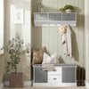 SoBuy FSR66-HG Banc de Rangement avec Coussin Rembourré Commode à Chaussure