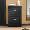 SoBuy FSR78-SCH Armoire à Chaussures 2 Abattants, Rangement 8 Paires pour Entrée Couloir – 54x24x83 cm, Noir