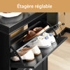 SoBuy FSR78-SCH Armoire à Chaussures 2 Abattants, Rangement 8 Paires pour Entrée Couloir – 54x24x83 cm, Noir
