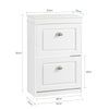 SoBuy FSR78-W Meuble à Chaussures Compact 54 cm – Étagères Réglables et Tiroir – Bois FSC – Blanc