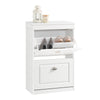 SoBuy FSR78-W Meuble à Chaussures Compact 54 cm – Étagères Réglables et Tiroir – Bois FSC – Blanc