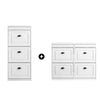 Prévente SoBuy FSR79-WG + FSR94-WG Lot de 2 Meubles à Chaussures Slim 28 Paires – Entrée Familiale XXL – Effet Bois Blanc Certifié FSC®
