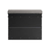 SoBuy FSR82-K-SCH Banc à Chaussures avec Coussin Rembourré et 1 Abattant, Slim 24cm pour Entrée – 60x24x51 cm, Noir