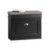 SoBuy FSR82-K-SCH Banc à Chaussures avec Coussin Rembourré et 1 Abattant, Slim 24cm pour Entrée – 60x24x51 cm, Noir