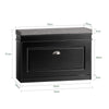SoBuy FSR82-L-SCH Banc à Chaussures avec Coussin Rembourré et 1 Abattant, Slim 24cm pour Entrée – 75x24x51 cm, Noir