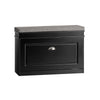 SoBuy FSR82-L-SCH Banc à Chaussures avec Coussin Rembourré et 1 Abattant, Slim 24cm pour Entrée – 75x24x51 cm, Noir