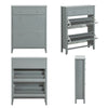 SoBuy FSR89-HG Meuble à Chaussures Gain de Place – Entrée Étroite – 80x25x108 cm Gris