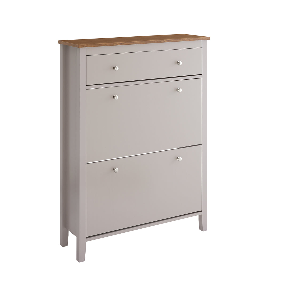 SoBuy FSR89-KA Armoire à Chaussures 2 Abattants et Tiroir, Grande Capacité 12 Paires pour Entrée Couloir – 80x25x108 cm, Marr